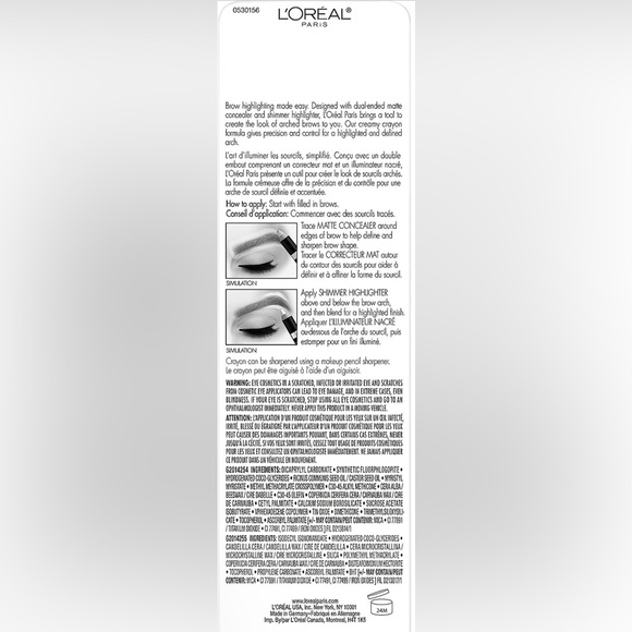 L'Oreal Paris Cosmetics Stylist Brow Raiser Highlighter Duo, Medium, 0.1… - Picture 2 of 3